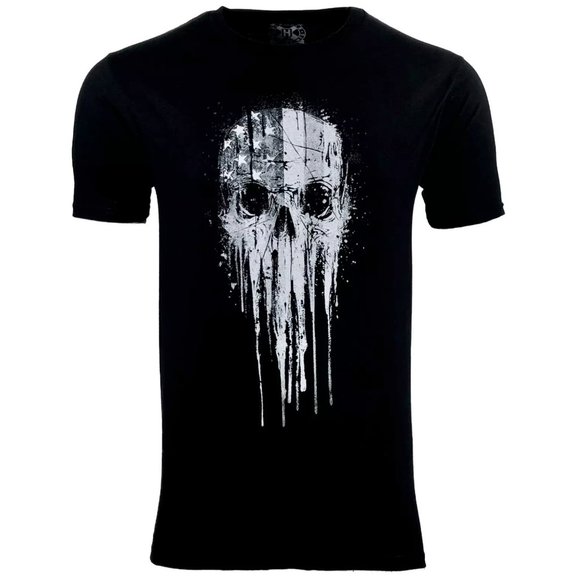 Howitzer Style Men's T-Shirt SKULL DRIP Military G - Picture 7 of 10